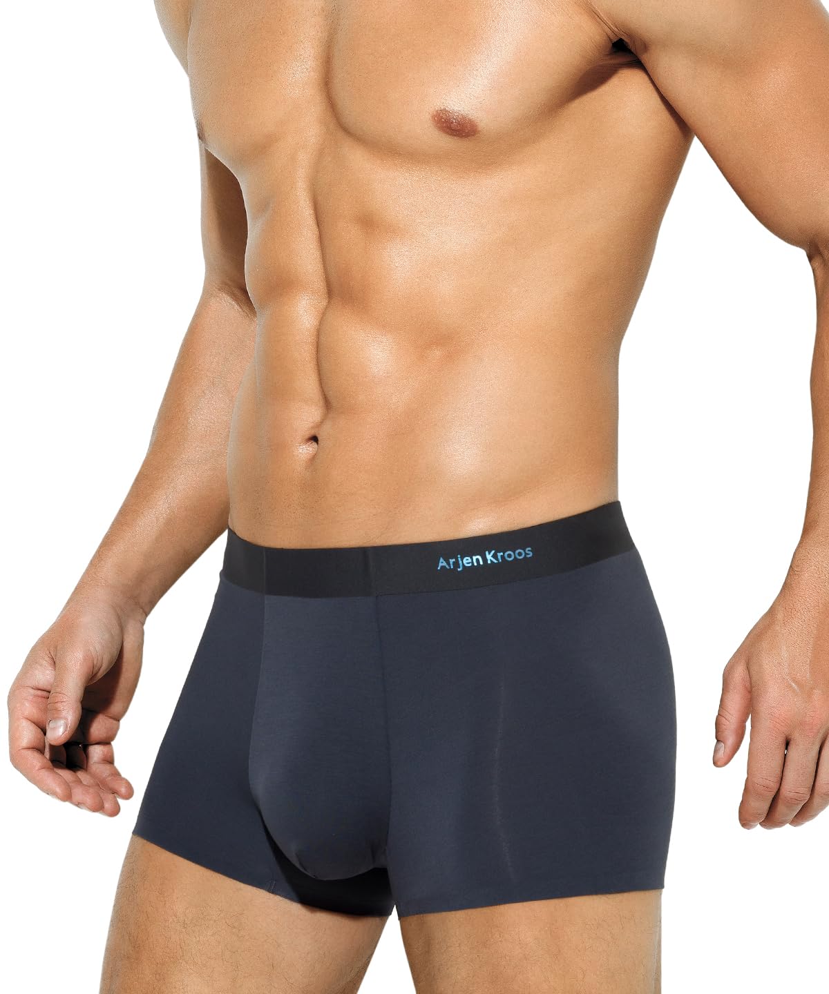 Underwear for Men Breathable Modal Boxer Briefs Silky Trunks Underpants