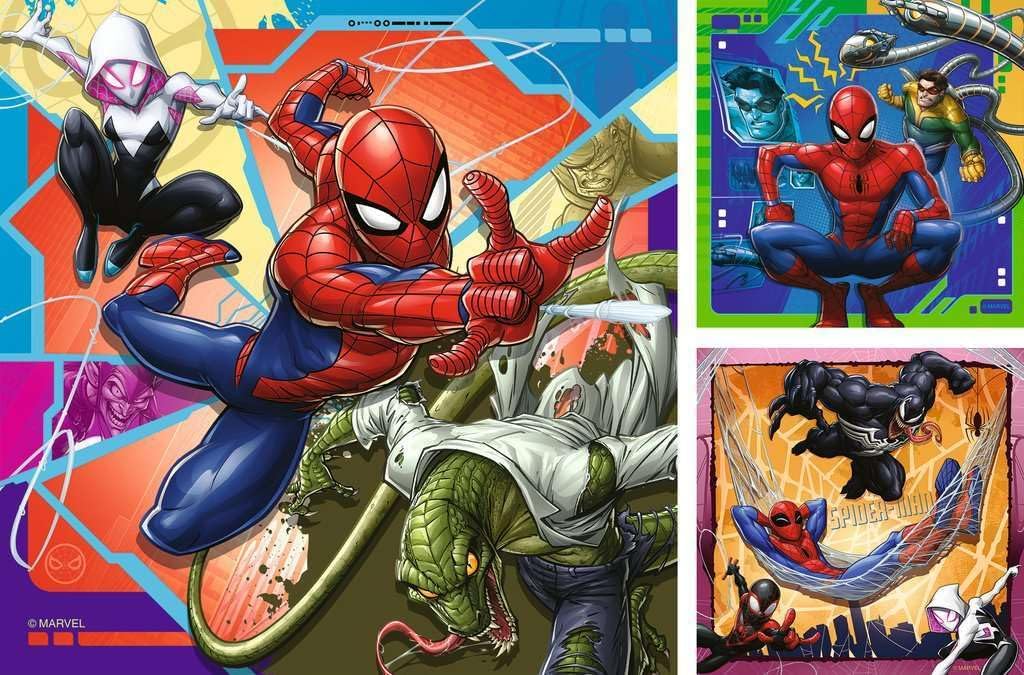 Ravensburger Children's Puzzle - 12004115 Marvel Spider-Man - Puzzle for Children from 5 Jahren, mit 3x49 Teilen