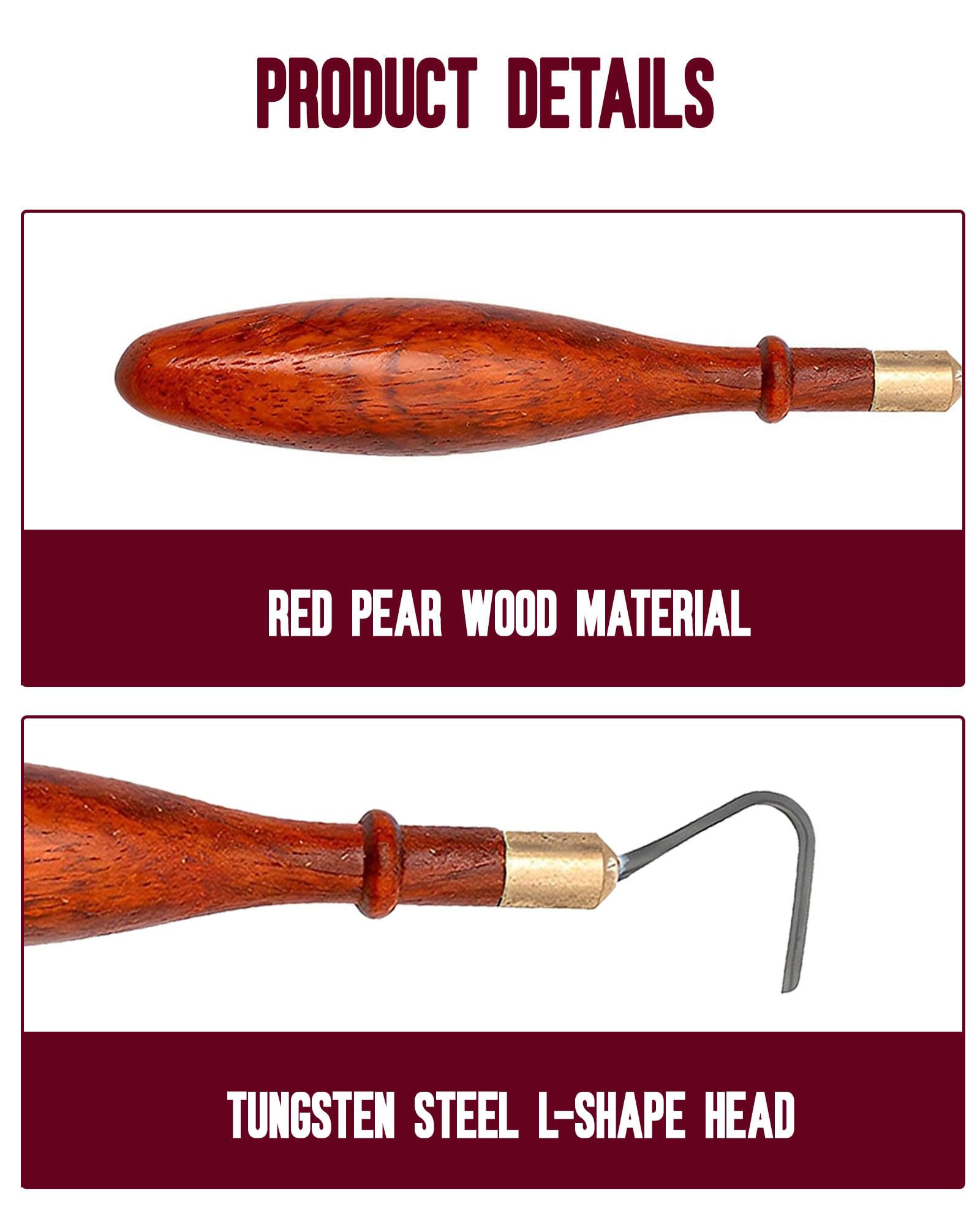 Juego de herramientas para modelar arcilla y cerámica con mango de madera