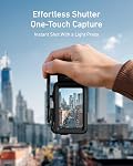 TELESIN Camera Grip Holder for OSMO Action 5 Pro/Action 4/Action 3 | Street Photography Camera Grip with Patented Seesaw Shutter Button, Ergonomic, Pro-Level, Lanyard