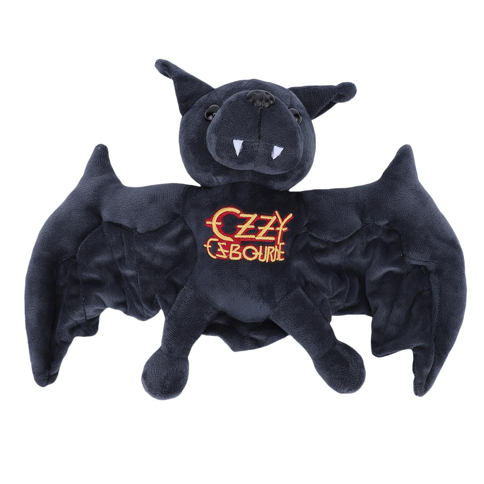 CCYLEZ Bat Plush Toy, Black Gold Rock Music Collectible Soft Stuffed Animal with Detailed Wings, for Rock Fans Gift Concert (Regular Version)
