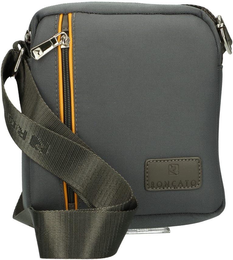Shoulder belt man R RONCATO bag grey bandolier men pouch multicompart