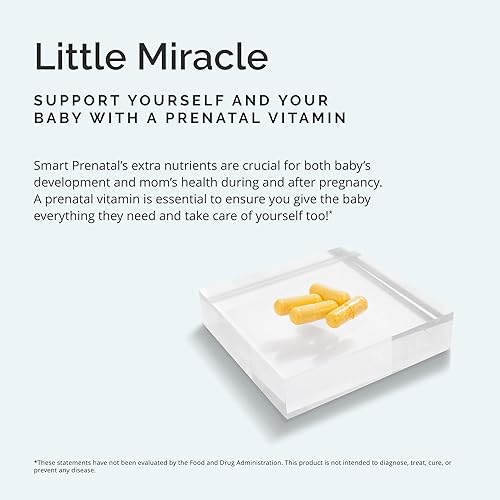 Miniatura 3 de Dr Amen BRAINMD Smart Prenatal - 120 cápsulas - Multivitamínico para mamá y bebé, promueve el embarazo, el crecimiento y el desarrollo saludables en