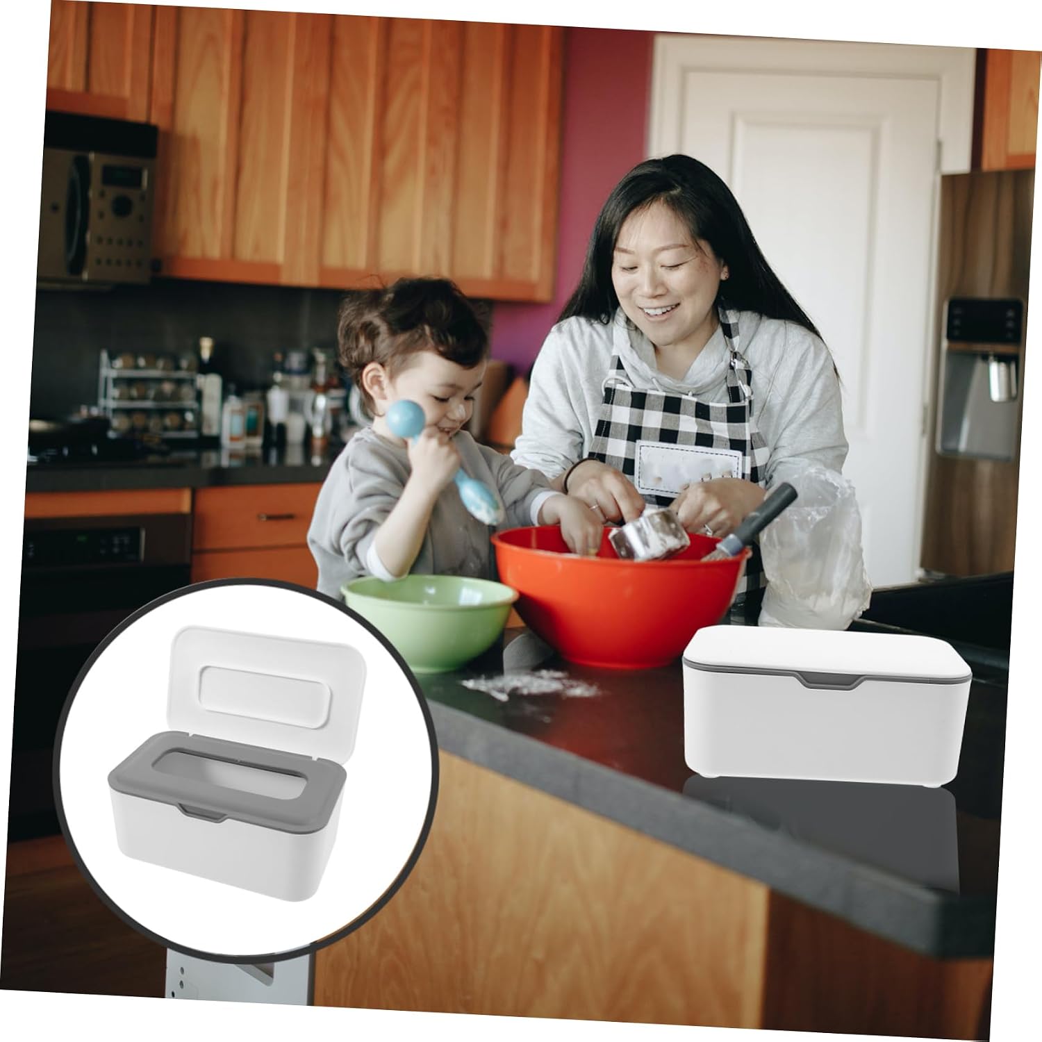 2pcs Storage Box Sensitive Wipes Dispenser Tissue Container for Travel
