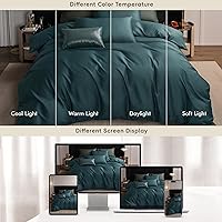 Vista 150 de MooMee Queen Duvet Cover Set, 100% Extra Long Staple Cotton 600 Thread Count Sateen Silky Soft Breathable Durable Luxury Hotel Quality Bedding Set