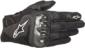 Alpinestars Men&#39;s SMX-1 Air v2 Motorcycle Riding Glove, Black, Large