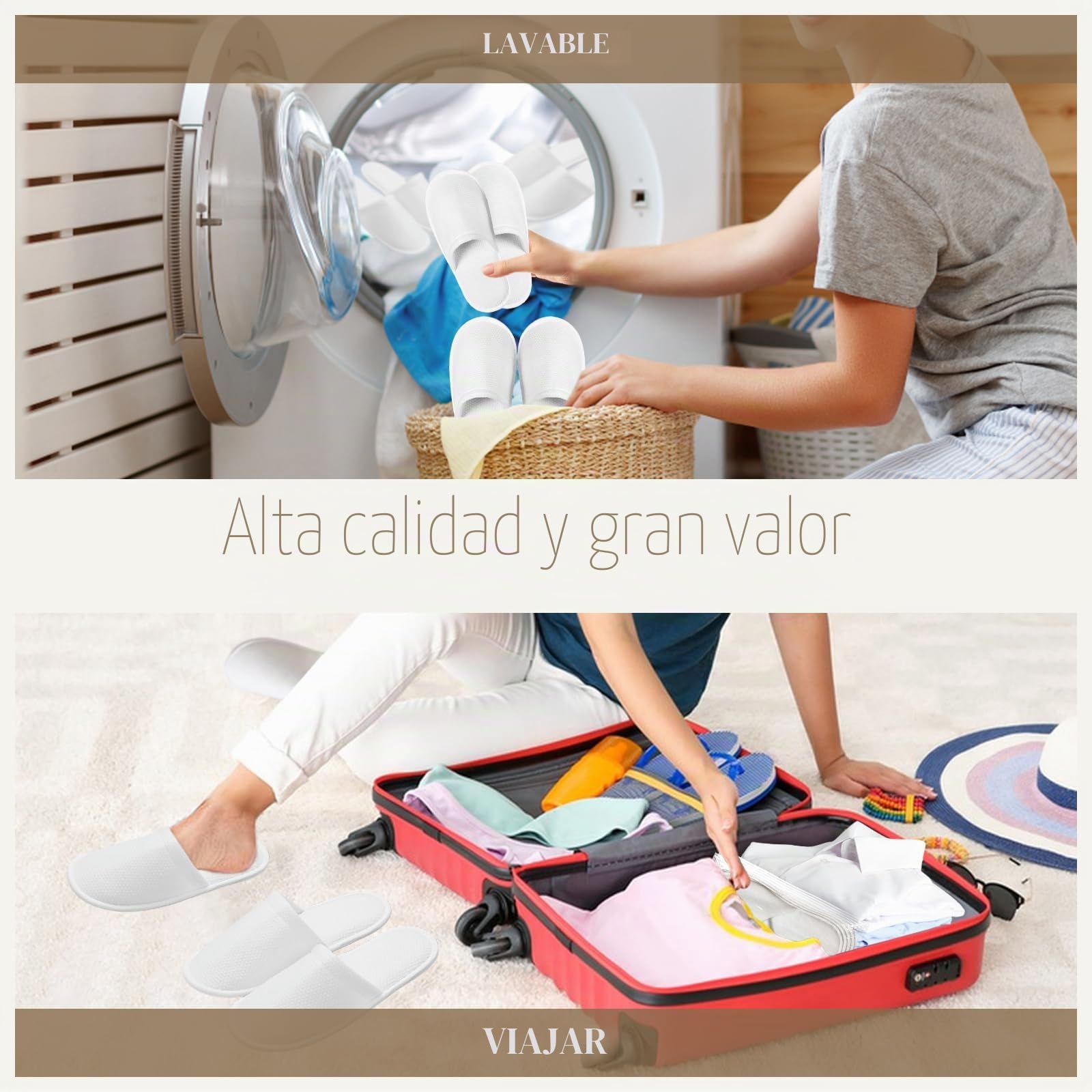 10 pares de pantuflas de hotel blancas para mujer y hombre, pantuflas desechables antideslizantes, pantuflas desechables, pantuflas para invitados, dedos cerrados, pantuflas de felpa unisex