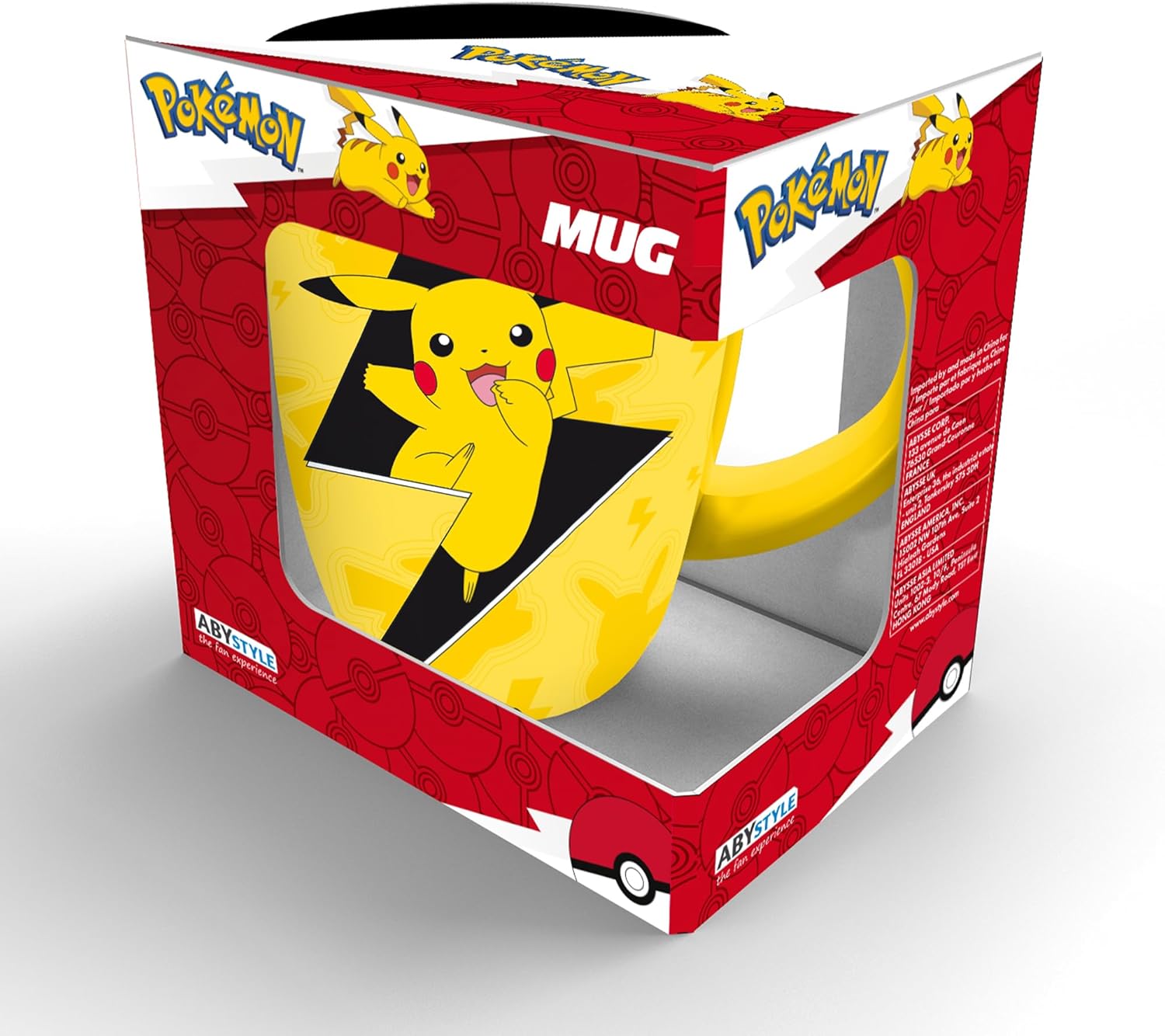 ABYSTYLE Pokémon Pikachu 400ml Ceramic Novelty Coffee & Tea Mug | Pokémon Mug | Coffee Mug | Pokémon Merchandise | Pokémon Gifts