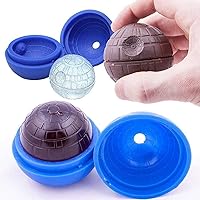 Vista 6 de Molde para cubitos de hielo, paquete de 6 moldes de silicona para estación espacial 3D, moldes de esferas grandes para whisky, bourbon y cola (6)