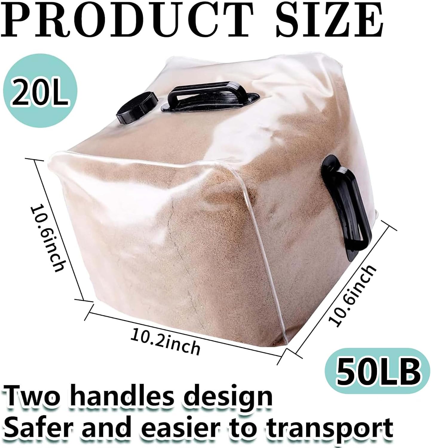 2 Pcs 50 LB Heavy Duty Pool Weight Sand Bags, Universal Pool Ladder Weights