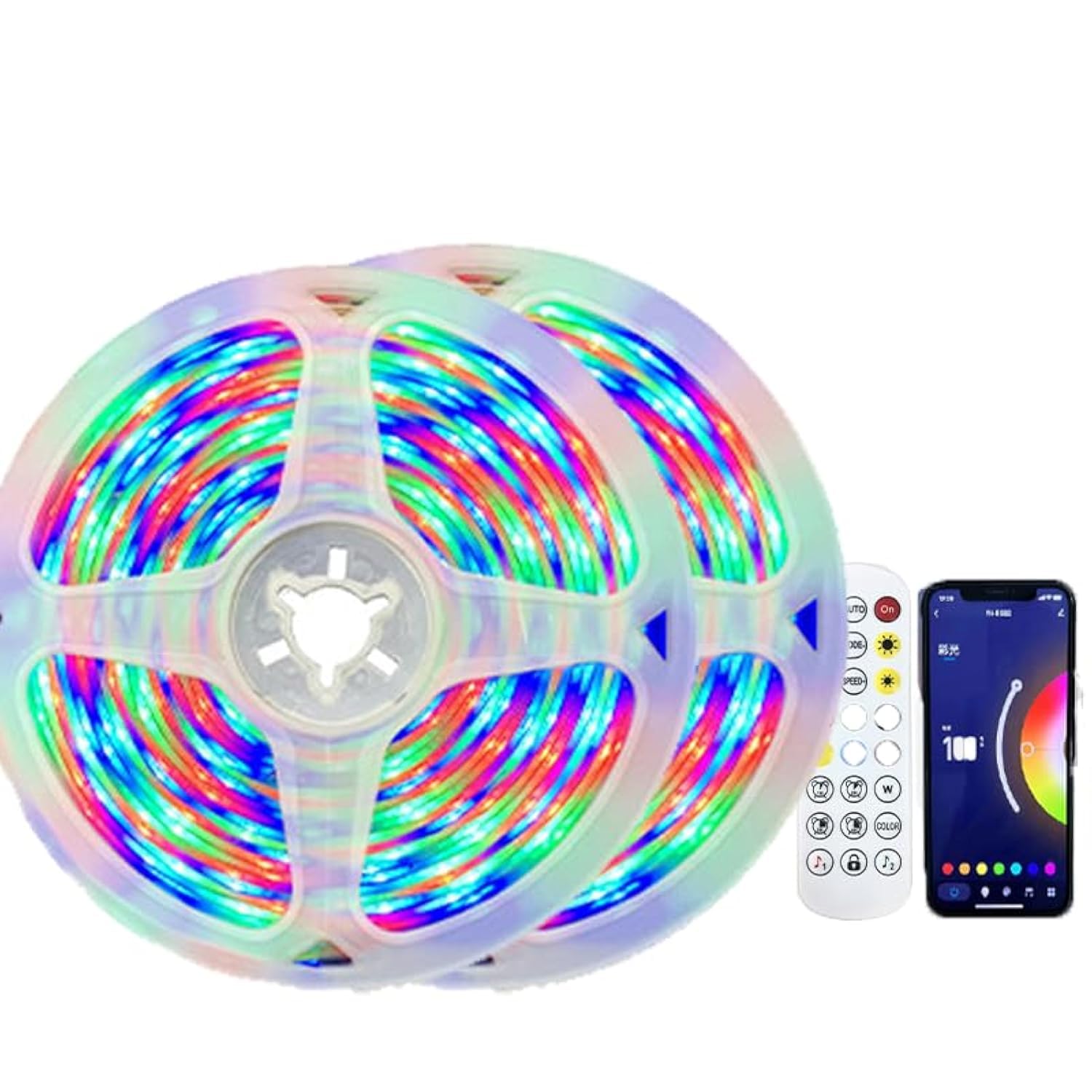 UanTii Smart LED Strip Lights 2835 Tuya Wifi RGB Lighting Strips for Bedroom, Room Decoration, Music Sync Waterproof LED Lights with Tuya App and Remote Control Works with Alexa and Google Home 10M