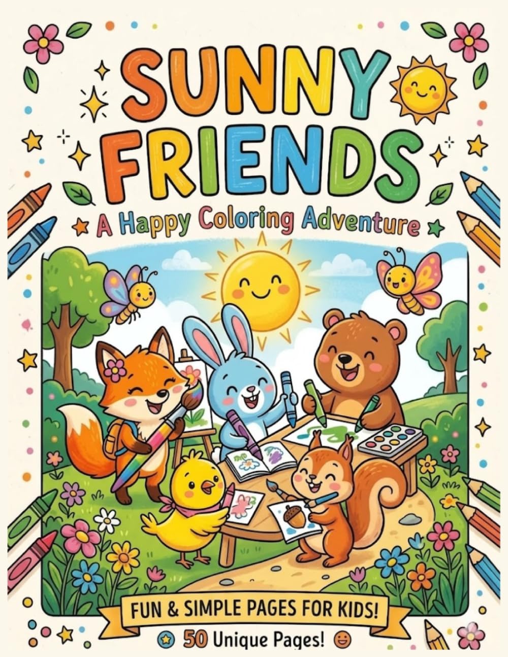 Sunny Friends: A Happy Coloring Adventure