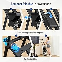 Vista 9 de HXD-ERGO Stair Stepper for Home, New Version 6 Adjustable Resistance Vertical Climber Cardio Exercise Machine, Folding Stair Climber for Full Body