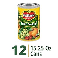 Vista 4 de DEL MONTE Cóctel de frutas en jarabe pesado, fruta enlatada, paquete de 12, lata de 15.25 onzas