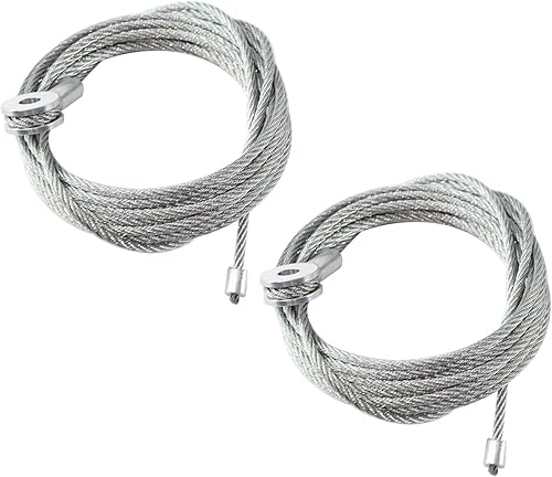 Miniatura 2 de Juego de reemplazo de cables de puerta de garaje de 150 pulgadas - 2 piezas de alambre de acero cerrado para remolque de carga con resorte de torsión