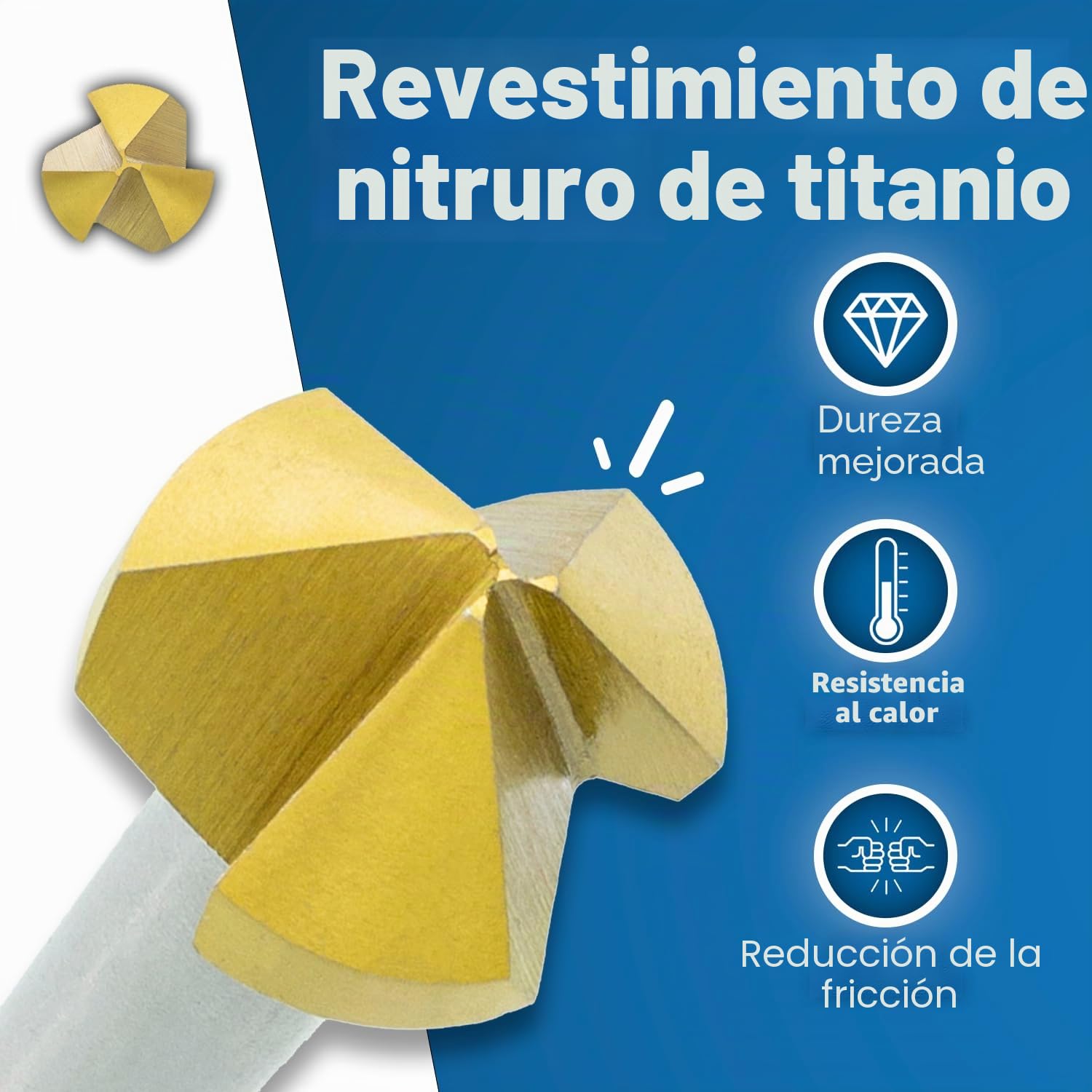 TJR® Juego de brocas avellanadoras 90° 6,3-20,5 mm HSS con revestimiento TiN – Juego de brocas avellanadoras cónicas, brocas avellanadoras, brocas avellanadoras para madera y metal, brocas