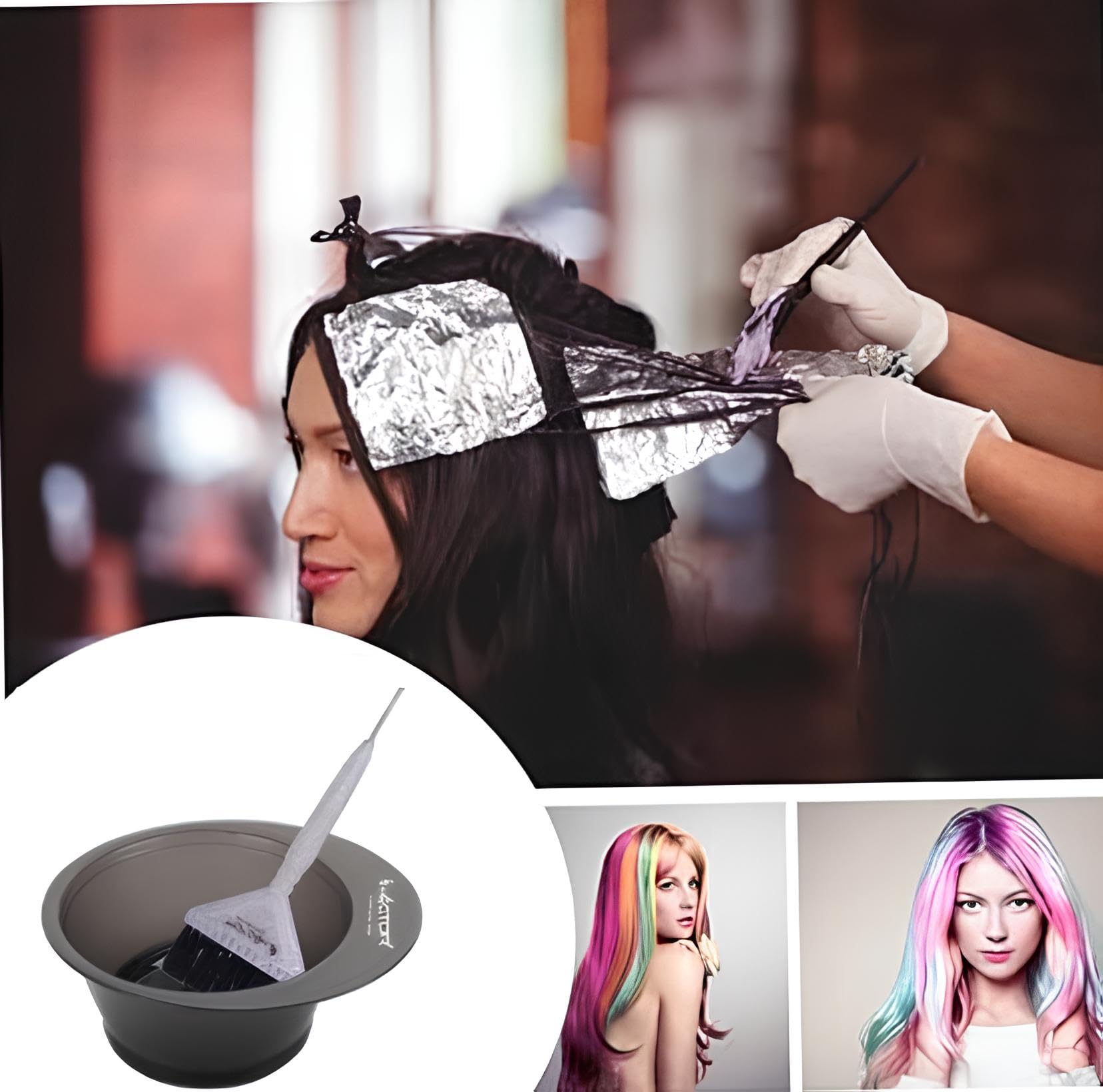 HECTOR Professional Hair Dye Bowl    & Brush Kit | Anti-Slip Handle Applicator Brush | Salon & Home Use for Hair Coloring, Tinting & Bleaching - Image 5 thumbnail