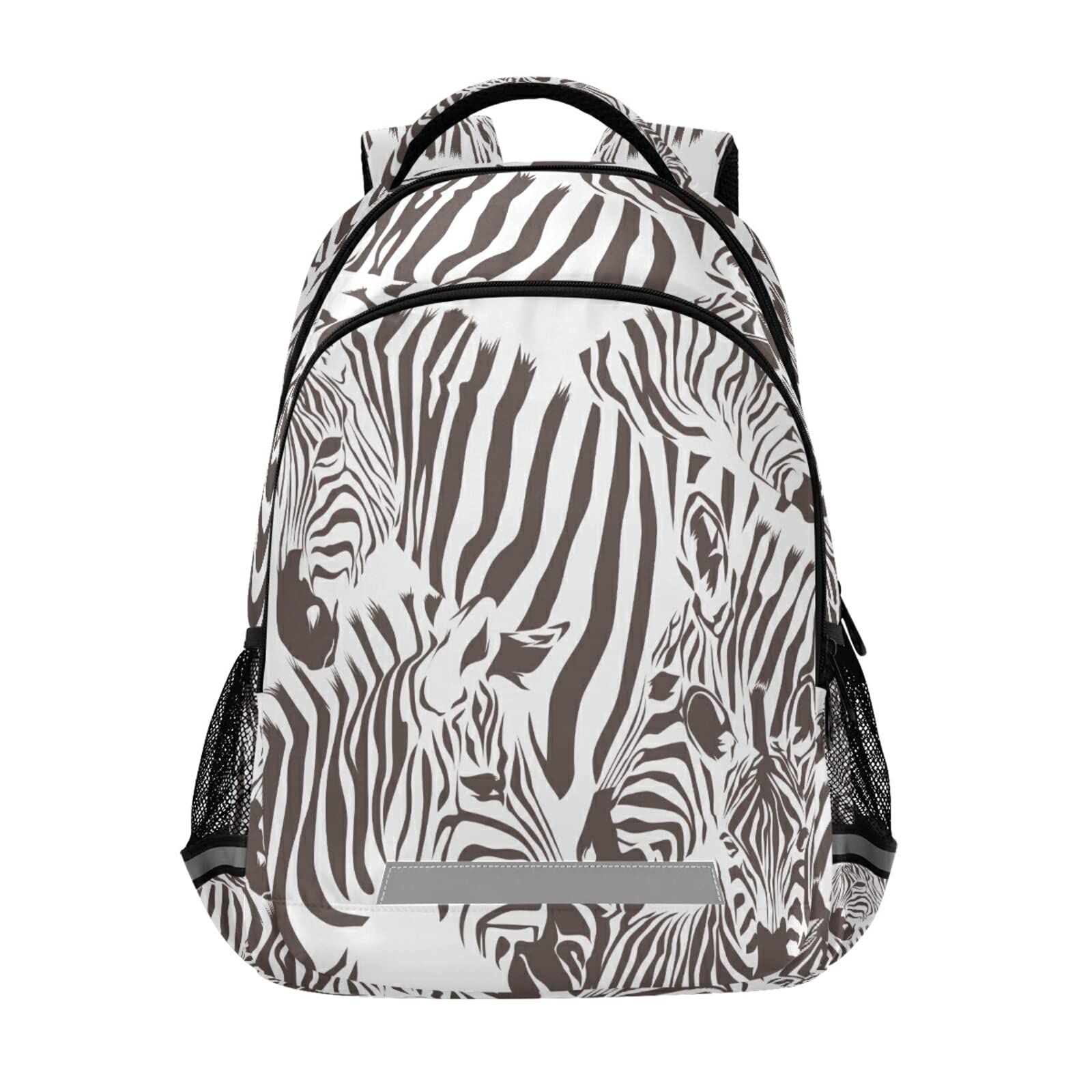 Cartable à dos zèbre noir et blanc pour étudiants - 8