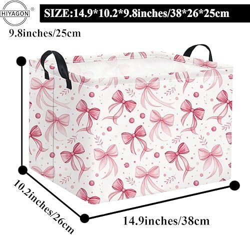 Miniatura 293 de HIYAGON Cesta de almacenamiento para niños, cesta de regalo para bebé, cesta de regalo, cesta organizadora de juguetes lindos, caja rectangular