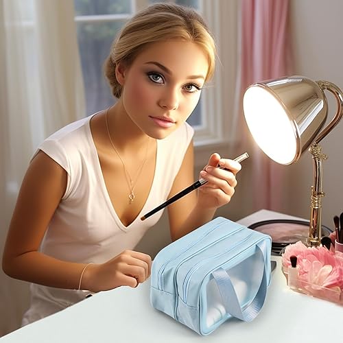 Miniatura 2 de Neceser para mujeres y hombres, translúcido impermeable bolsa de cosméticos de maquillaje organizador de viaje para accesorios, artículos de