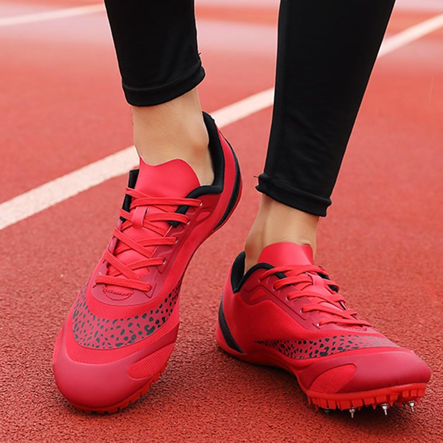 Zapatillas de Atletismo Unisex con 8 Clavos: Zapatillas Profesionales Transpirables para Correr, Saltar y Sprint para Hombres y Mujeres, para Deportes Profesionales y de Velocidad
