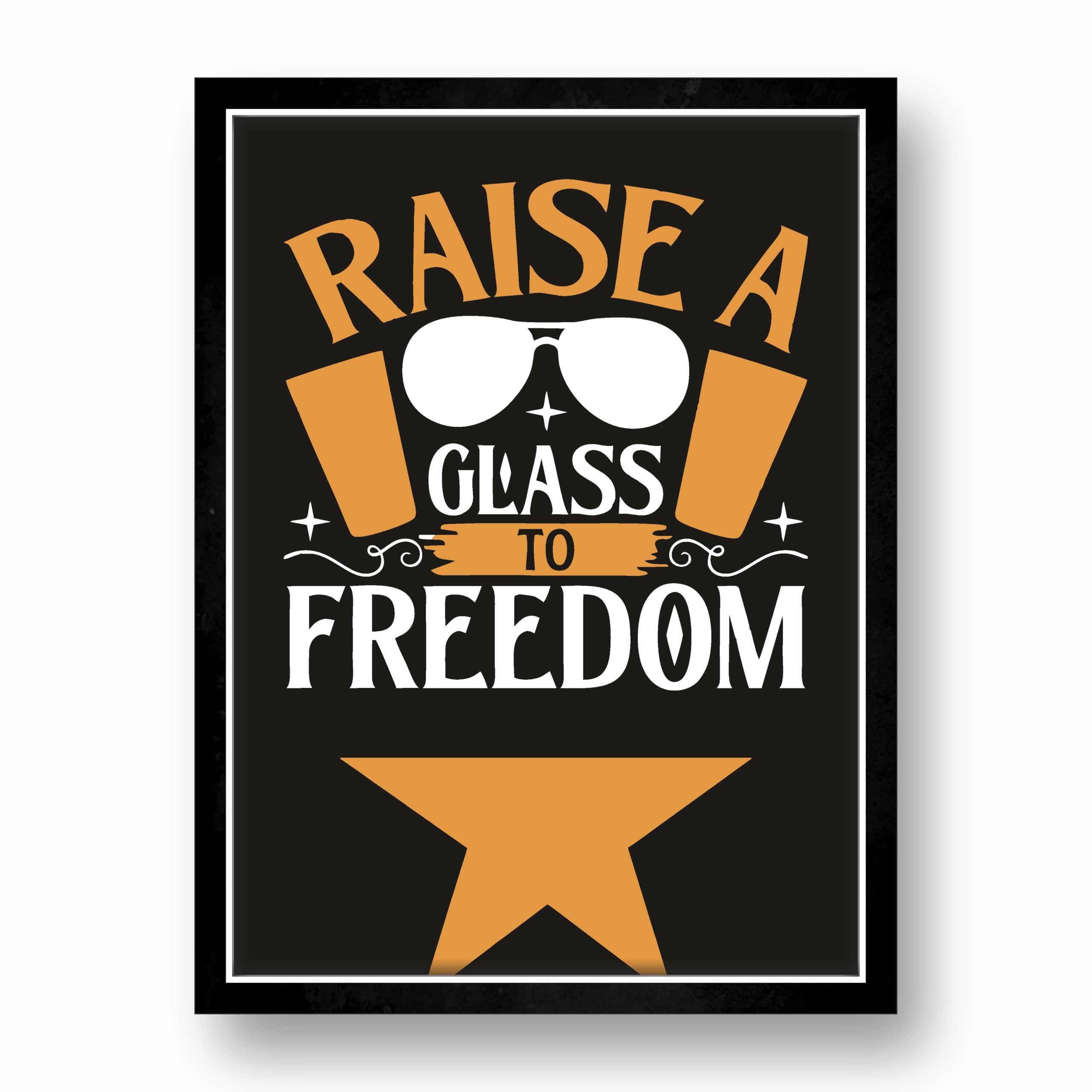 Hamilton Raise A Glass To Freedom Quotes 9.25 by 12.8 in Black… – view 4