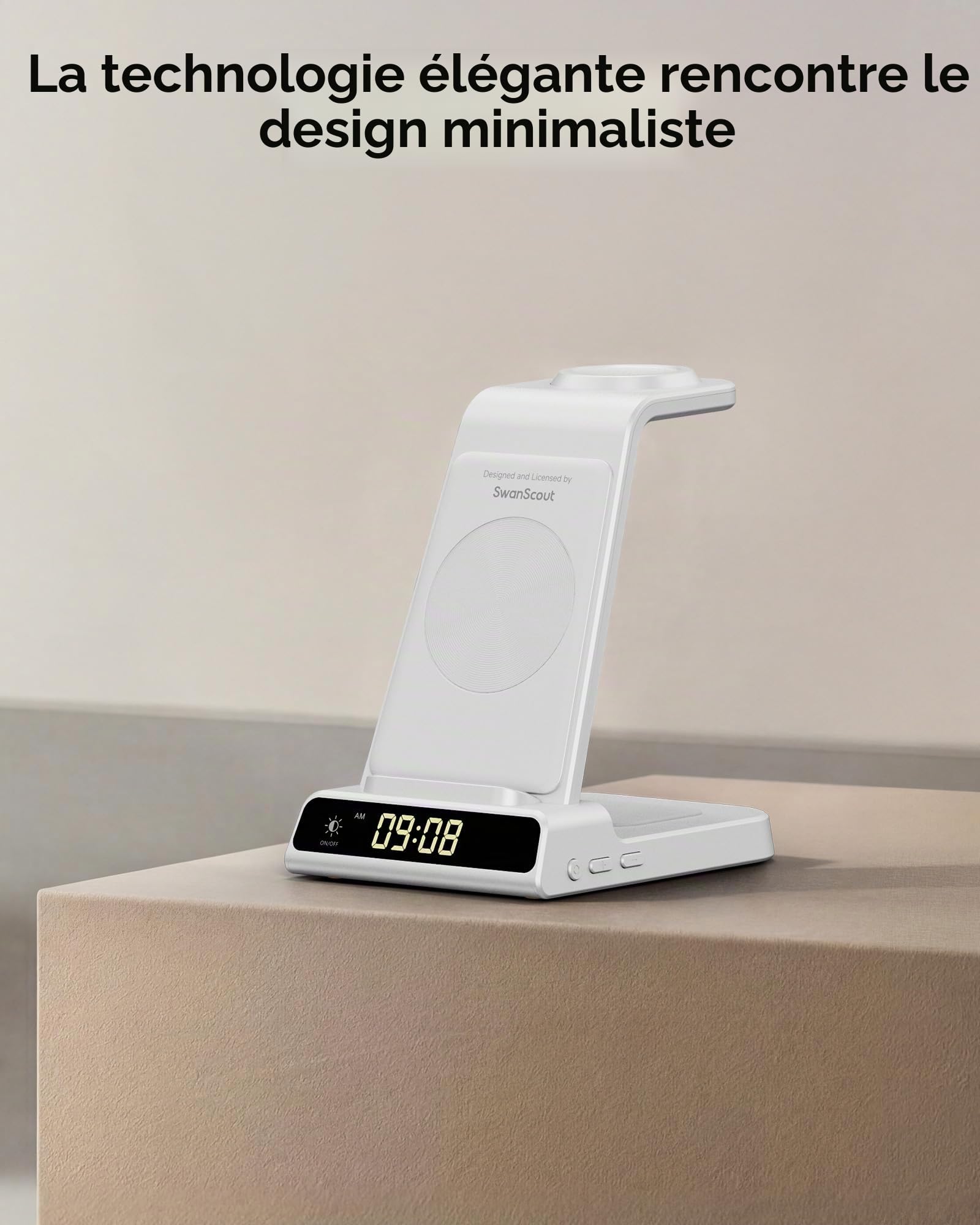 Chargeur Induction pour Samsung S26 Ultra/S26+/S26/S25/S24/S23/Z Flip7, Station de Charge sans Fil 3 en 1 pour Galaxy Watch 8/8 Classic/Ultra/7/6/5 Pro, Galaxy Buds4 Pro/4/3 (sans Adaptateur)