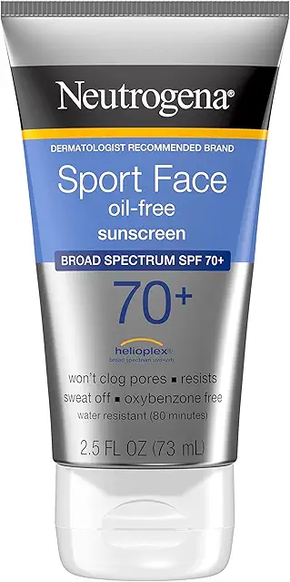 Neutrogena Sport Face Sunscreen SPF 70+, Oil-Free Facial...