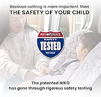 Vista 7 de Niko Easy Wash - Funda y forro para asiento de automóvil para niños, diseño Chevron Minky azul, ideal para clima invernal, ajuste universal, probado