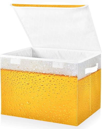 Miniatura 2 de GAIGEO Organizador de armario con textura de vidrio fresco rocío de cerveza, contenedores de armario apilables, almacenamiento de armario