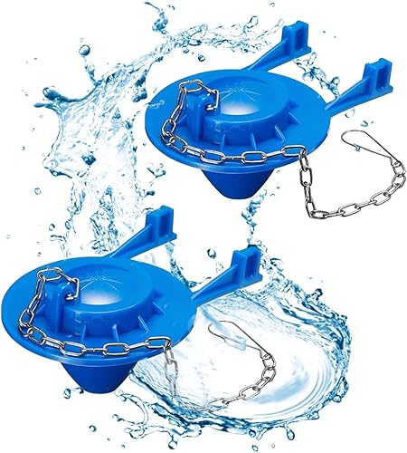 Hanlaner Kit de repuesto de aleta de inodoro de 2 pulgadas universal para inodoro estándar americano, fácil de instalar con cadena de acero