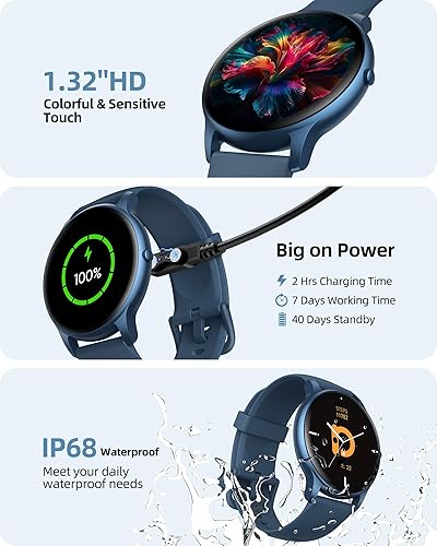 Miniatura 5 de Parsonver Reloj inteligente para hombres y mujeres (respuestahacer llamadas), reloj inteligente para iPhone Android, reloj de fitness HD de 1.32