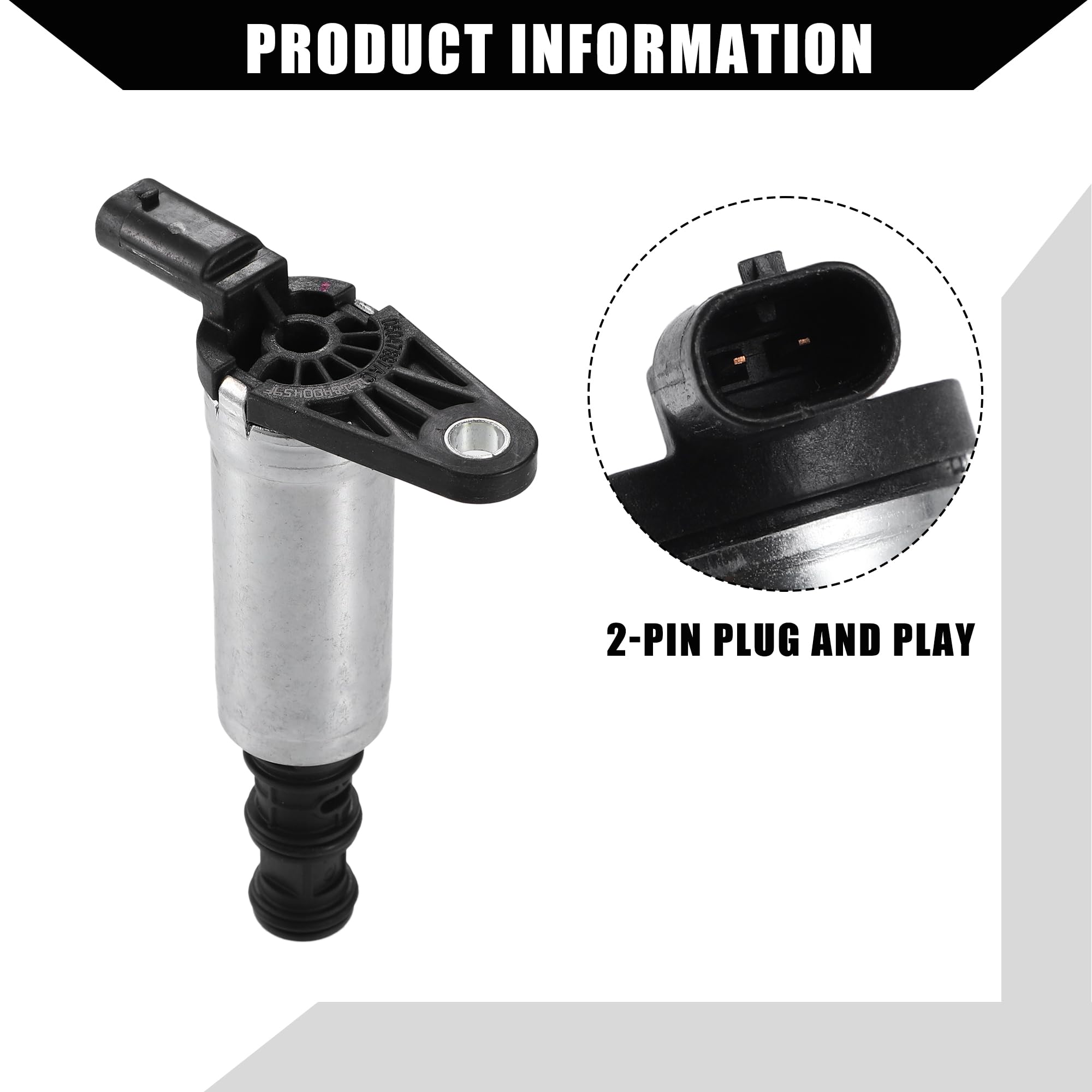 A ABSOPRO Zmienny skok zaworu zawór magnetyczny do Jeep Wrangler 18-22 3,6 l 1 szt | Nr 05047897AC, do Chrysler Pacifica 17-22 6 cylindrów, przedni regulowany zawór
