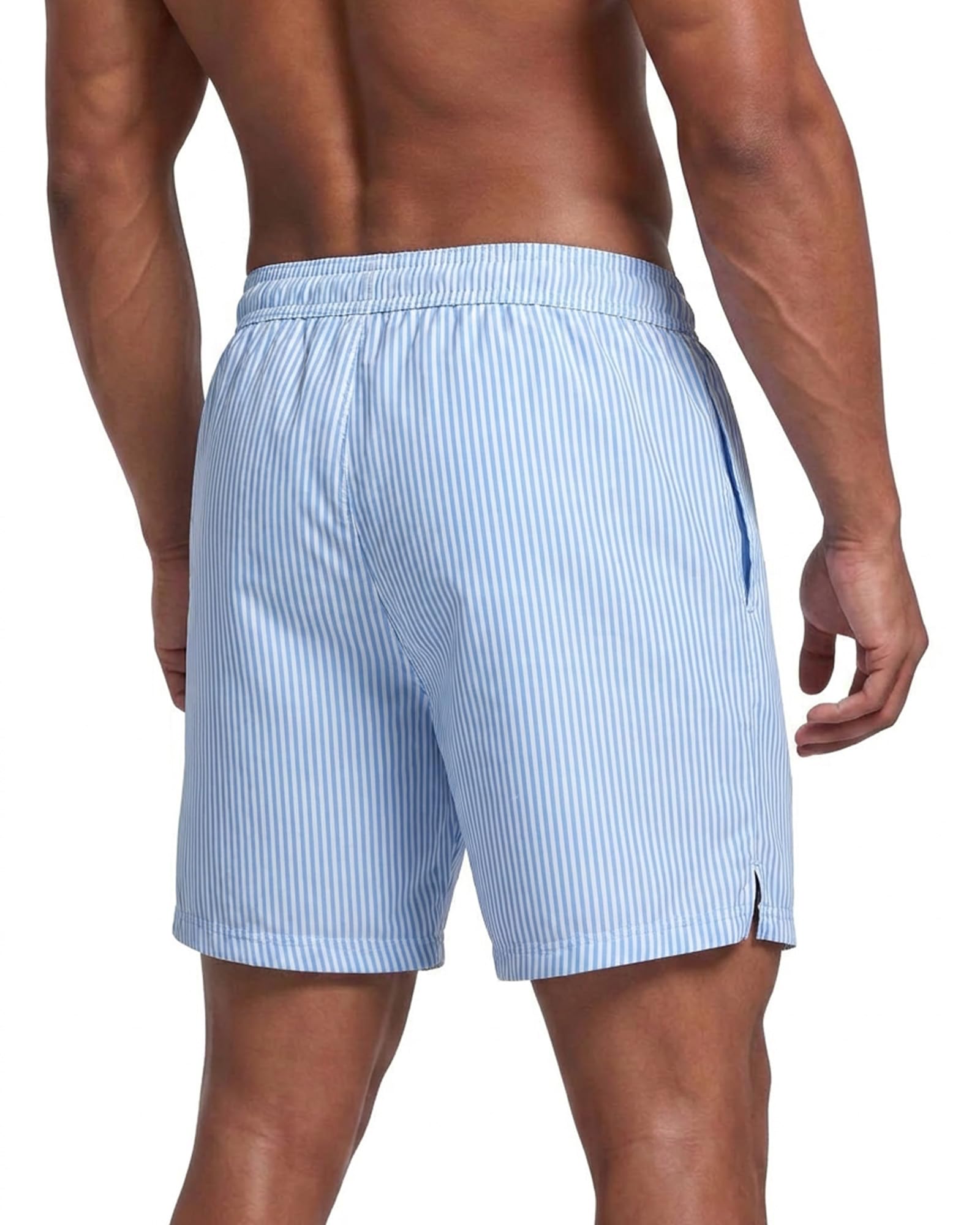 maamgic Badehose Herren mit Kompression Innenhose 2 in 1 Schnelltrocknend Badeshorts für Männer 4 Way Stretch mit Tasche Tunnelzug S-XXL