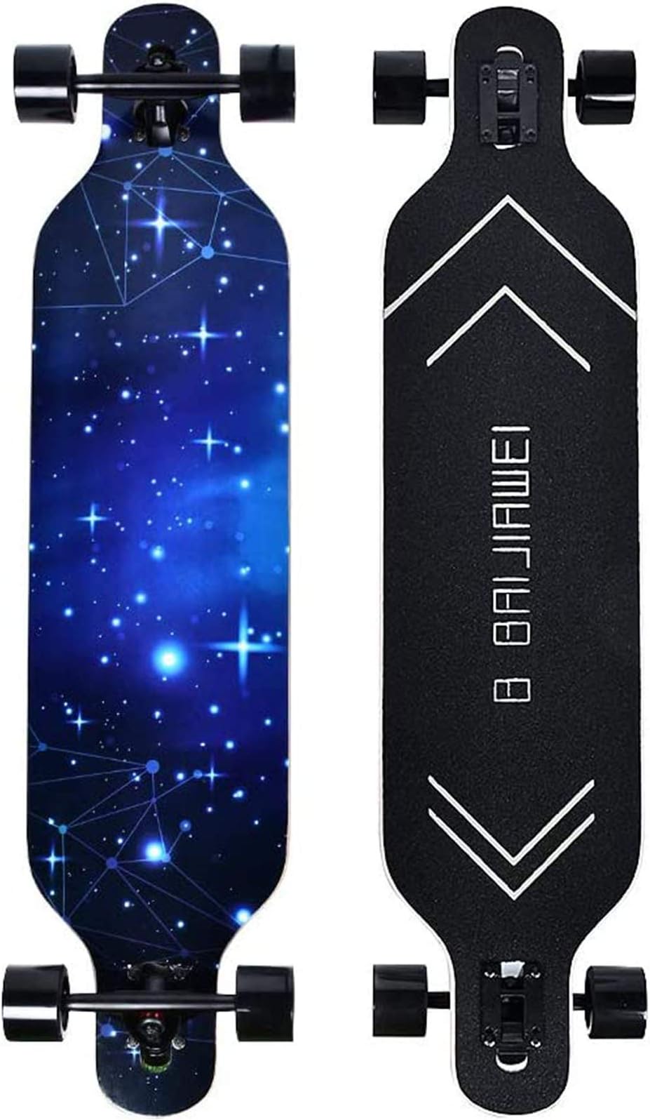 Drop Through Longboard - 41 Inch Maple Skateboard - Complete Skateboard Cruiser for Cruising, Carving, Free-Style and Downhill