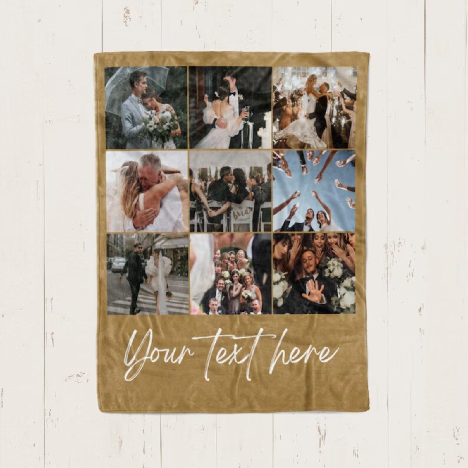 Couverture d'image personnalisée en grand format | Plaid photo lit