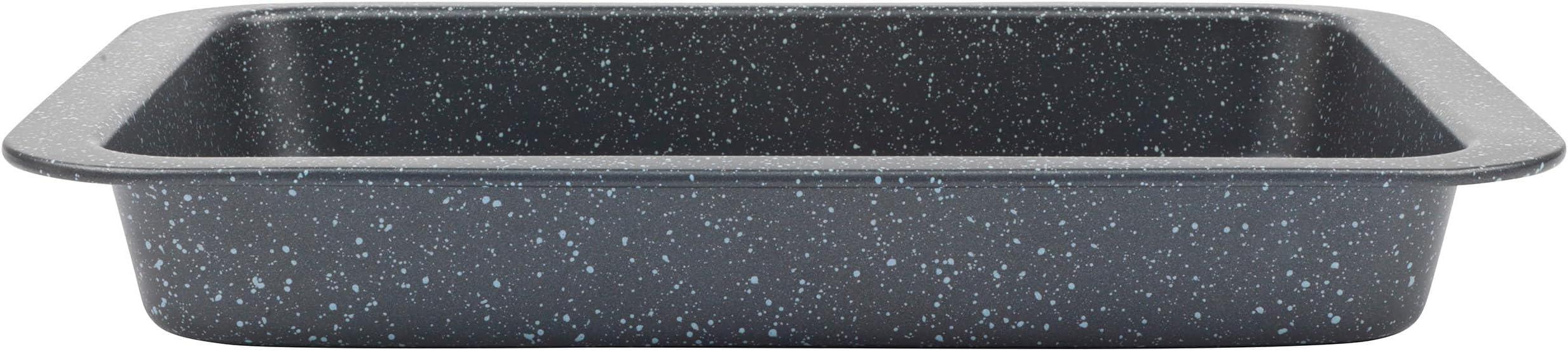 BW07032EU7 Megastone 36 cm Roasting Tray – Non-Stick Rectangular Roasting Pan, Carbon Steel Roaster for Meat Joints & Vegetables, Deep-Edged Baking Tray, PFOA-Free Oven Dish, Easy Clean, Silver