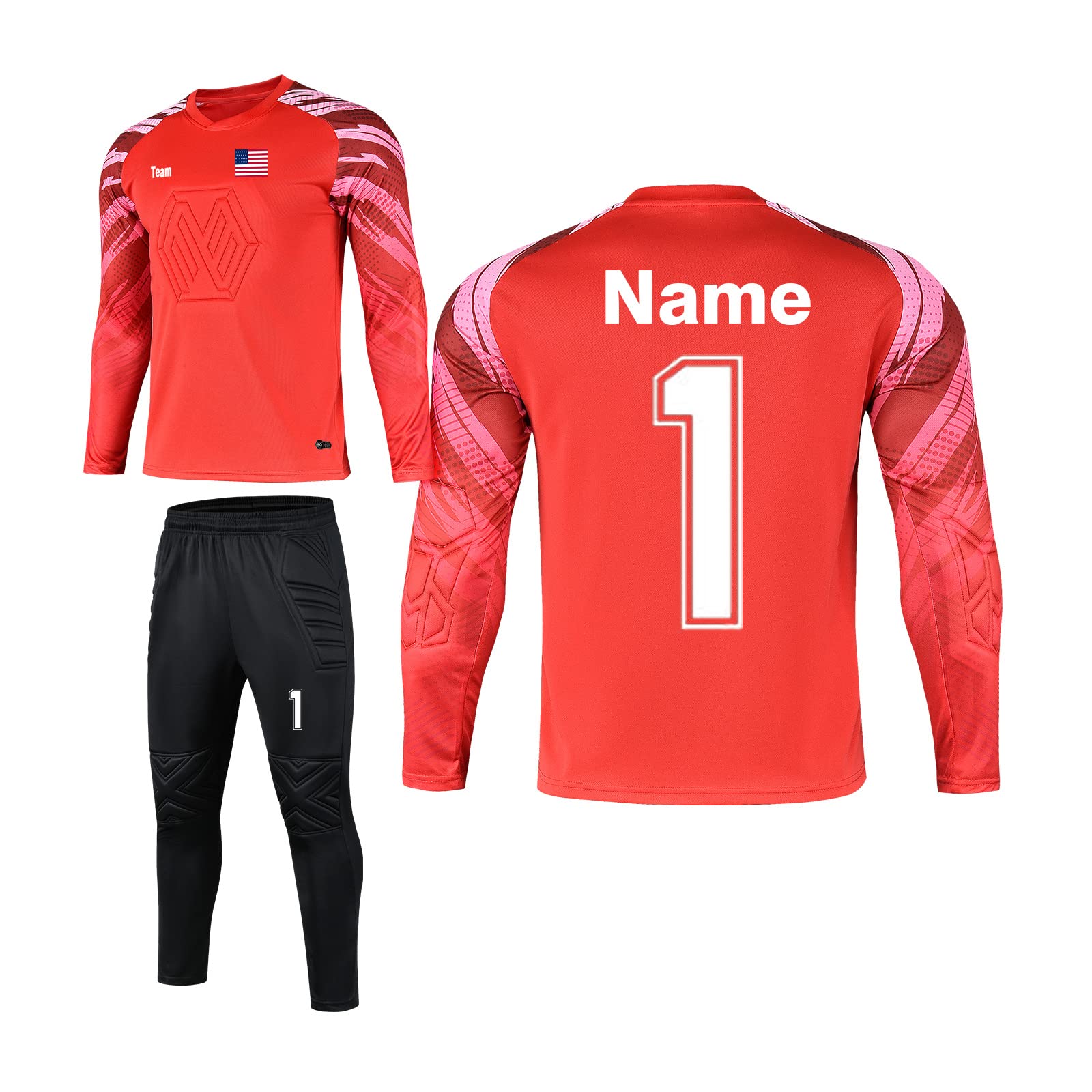 LAIFUCustom Soccer Goalie Jerseys Youth Adults Goalkeeper Jersey Personalized with Name Team Number Logo