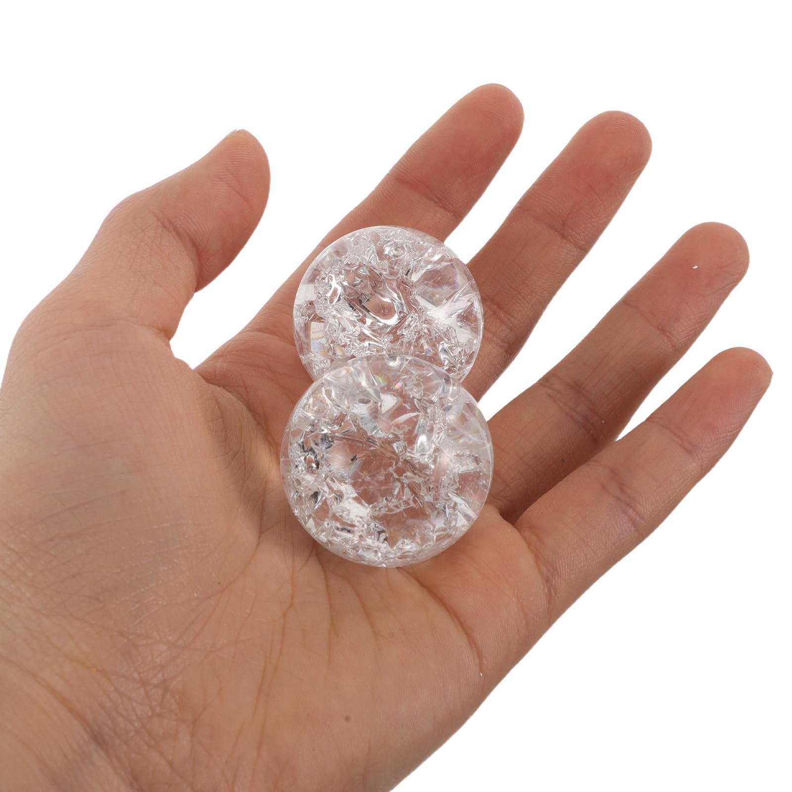 Kristallkugel 2 Stück 3cm Glaskugeln Dekorative Kugeln für Wasserfontänen Ornament und Büro Inklusive Kleiner Glas Skulpturen