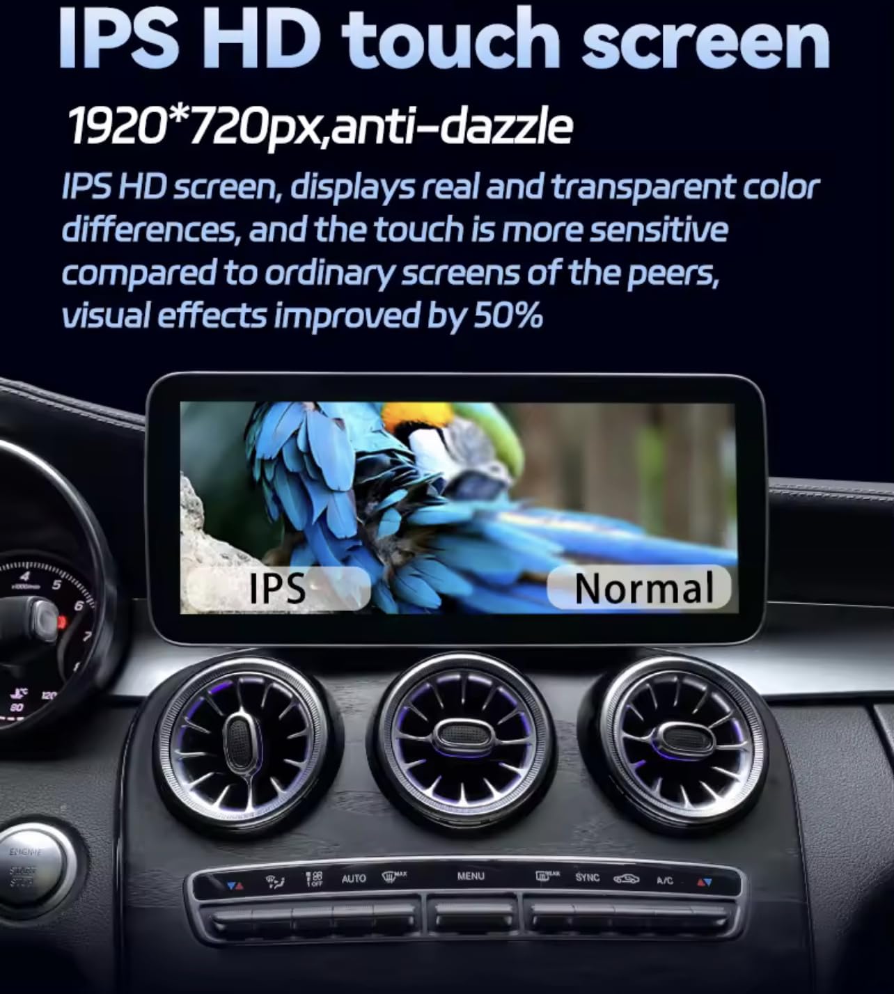 Monitor 10.25” CarPlay Android Auto Linux per Mercedes Classe C GLC X V W205 S205 C205 A205 V447 – Compatibile con NTG 5.0 – Retrofit Multimediale Plug & Play
