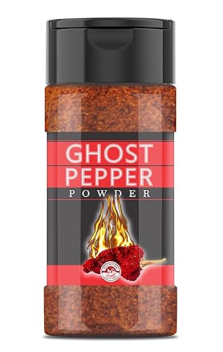 Polvo de pimienta fantasma (Bhut Jolokia Chili) – 3.5 oz/100 gm, 100% puro, ahumado, picante y picante en polvo, añade sabor único, delicioso,