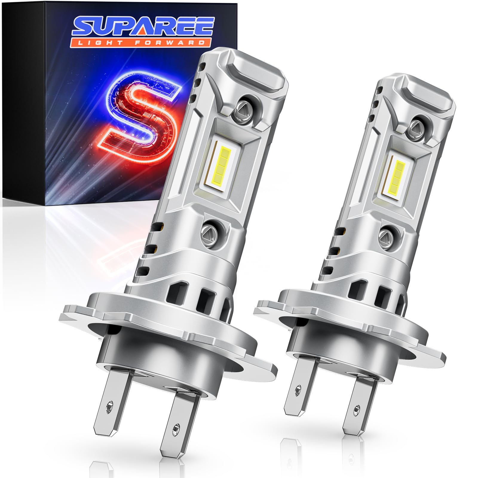 SUPAREE H7 LED Auto canbus Lampadine LED H7 abbaglianti Lampada LED H7 anabbaglianti per Auto 600% Luminosità 1:1 Mini Design plug and play(2 Lampadine)
