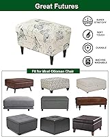 Vista 6 de CRFATOP Funda impresa para silla otomana grande, fundas elásticas para silla otomana rectangular, funda para taburete de almacenamiento, funda