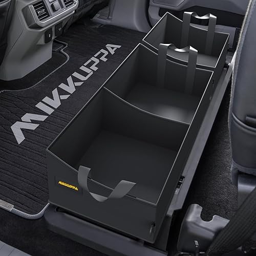 MIKKUPPA Almacenamiento debajo del asiento para camioneta, repuesto para Ford F150 F250 F350 2015-2024, 3 compartimentos organizador de caja de
