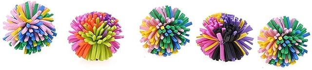Foto 4 de 6 de Sitrda Pelotas para gatos, 5 bolas coloridas para gatos, espuma suave, juguetes para masticar