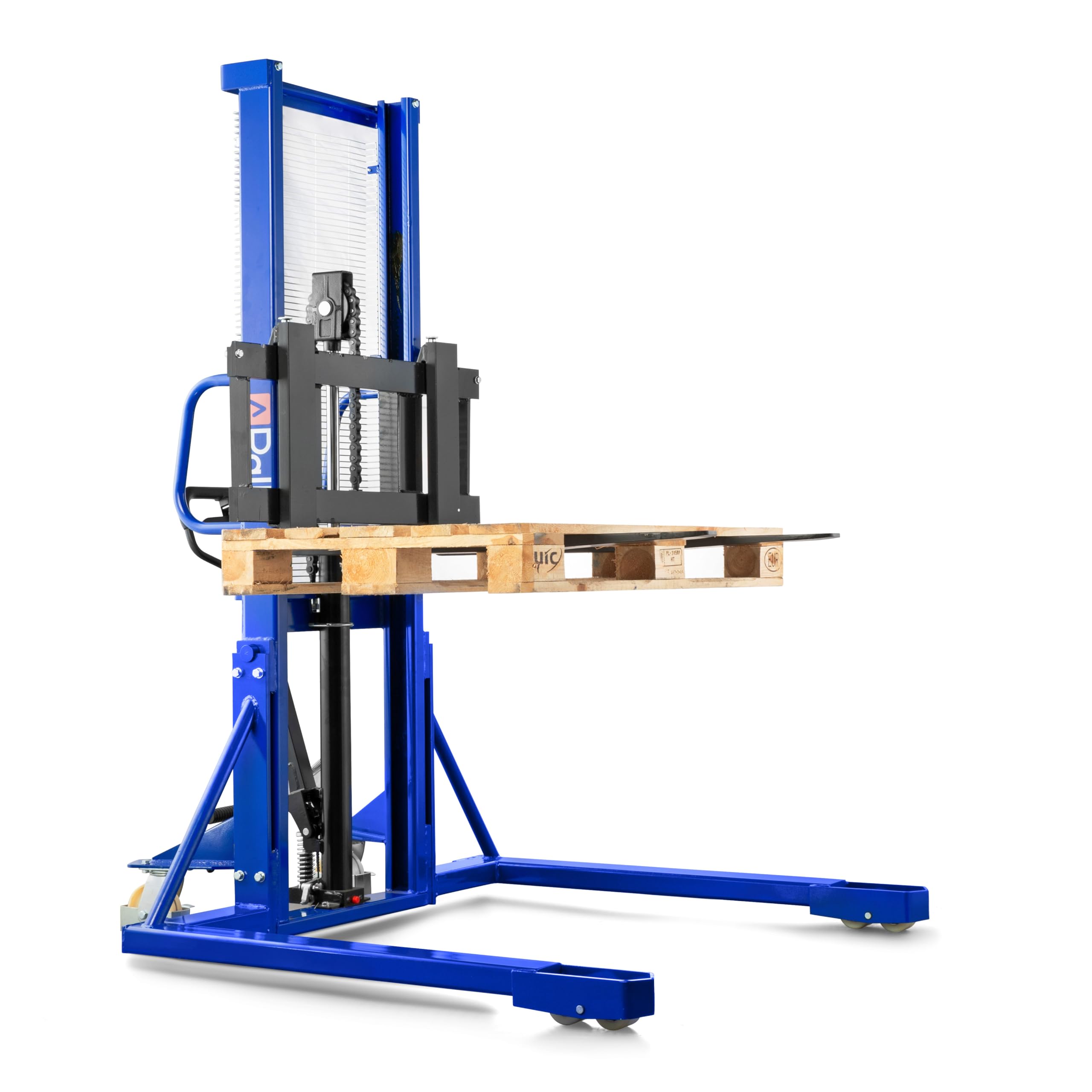 Pallit Hochhubwagen WIDE | verschiebbaren Gabeln von 210 mm bis 950 mm | 1600 mm Hubhöhe | 1000 kg Tragkraft | Stapler