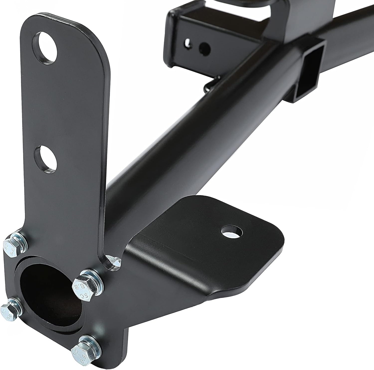 KUAFU Class 3 III Tow Trailer Hitch Receiver Compatible with 2005-2017 Chevy Chevrolet Equinox 2010-2017 GMC Terrain Round Tube No All-Welded Structure (with 2" Square Receiver Tube Opening)