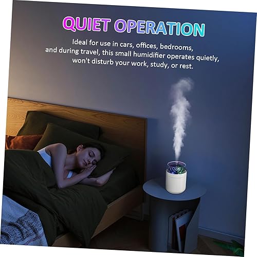 Miniatura 9 de Portable Humidifier with Colorful LED Light Quiet USB Air Moisturizer for Bedroom Office Travel Compact Small Personal Humidifier with Large Capacity