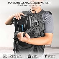 Vista 4 de Lekufee Funda Rígida Resistente al Agua para DJI Osmo Pocket 3, Mic 3/2/Mini, Combo de Creador, Combo de Expansión de Potencia, Cámara de Vlogging