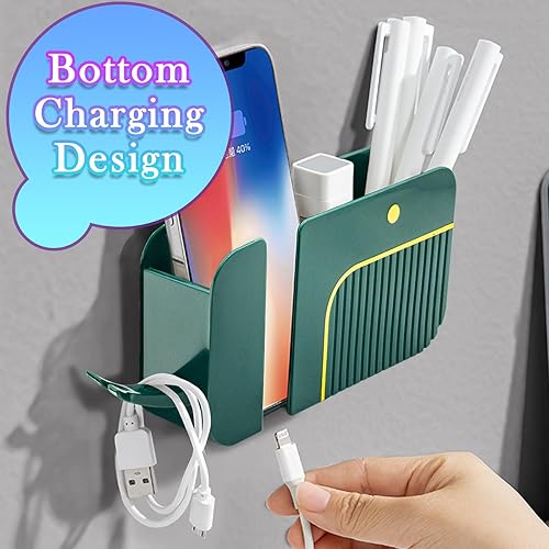 Miniatura 4 de Soporte de pared para teléfono, soporte adhesivo para control remoto, soporte de carga de teléfono montado en la pared, soporte remoto para mesita